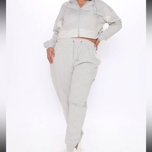 Crop Top Jacket Jogger Set